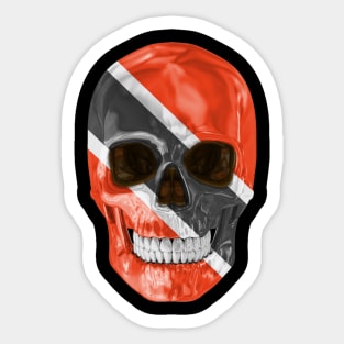 Trinidad And Tobago Flag Skull - Gift for Trinidadian And Tobagoan With Roots From Trinidad And Tobago Sticker